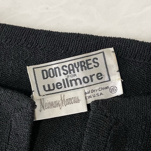 Don Sayers for Wellmore Neiman Marcus Black Knit Jumpsuit Size 16 Old Money - Picture 4 of 6